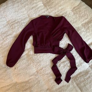 Little White Lies Top - Burgundy